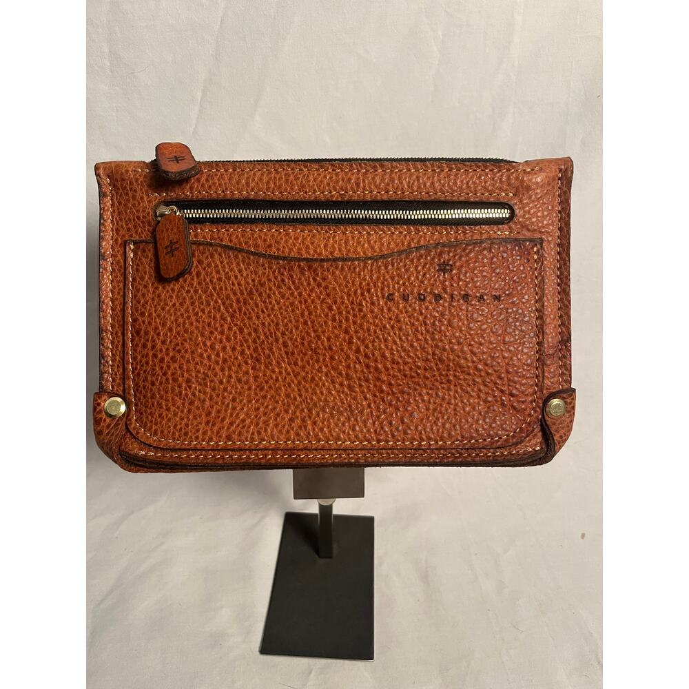 Cuddigan Heavy Full-Grain Leather Clutch Wallet Vintage Brown Bag